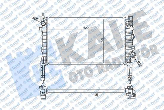 KALE 358935 Radyator Opel Mokka-Mokka X A14net Otomatik 1.4 12> Chevrolet Trax